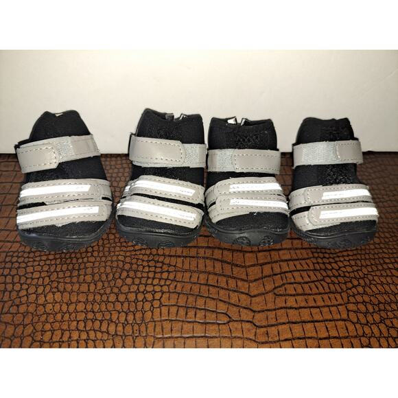NEW - Top Paw Hard Rubber Sole Dog Booties with Reflective Straps Medium - Picture 5 of 7